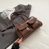 Small Shoulder Bag with Pockets